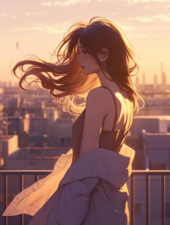 后来她独自看海